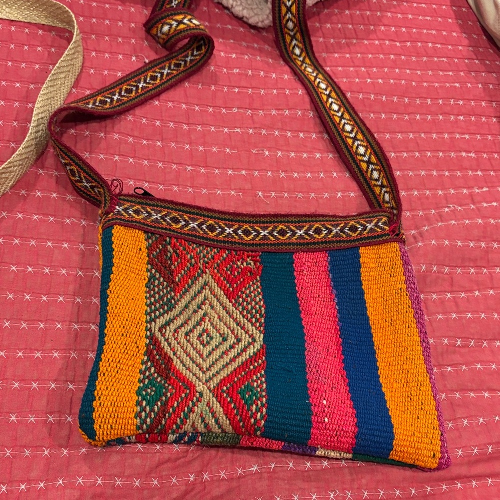 Colorful Woven Crossbody Bag